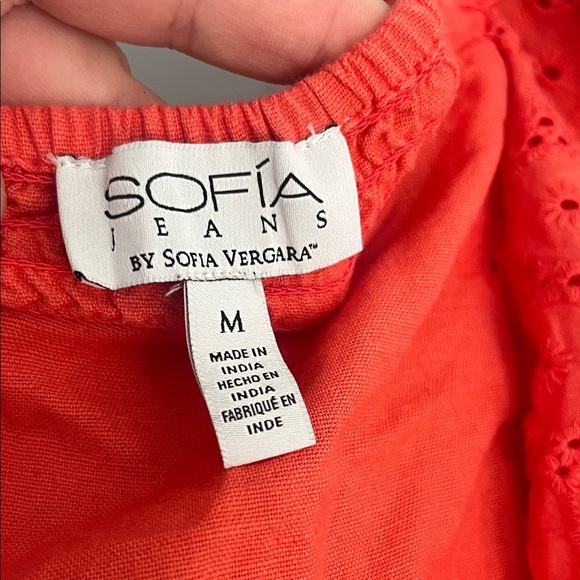 Sofia by Sofia Vergara Coral Ruffled Tank Top Size Medium - Picture 2 of 6